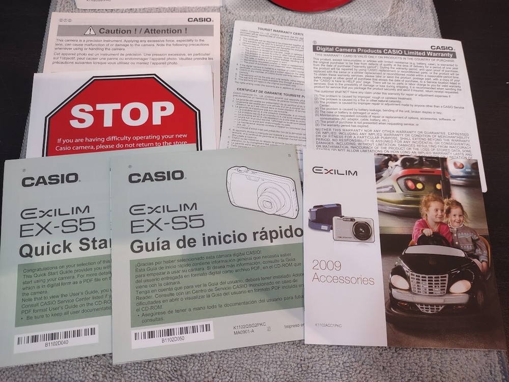 Casio Digital Camera Software CD Disc Windows W/ EX-S5 Guide, EXILIM Manual Docs