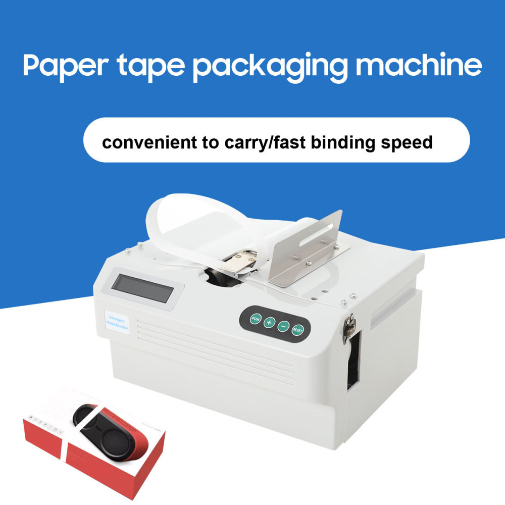 Automatic Small Banknote Binding Machine Strapping Bundling Money Packer 110V