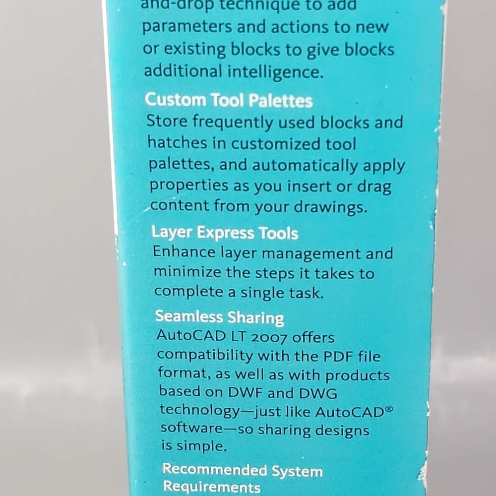 AutoCAD LT 2007 Autodesk Drafting Software in Box Serial Activation Key Untested