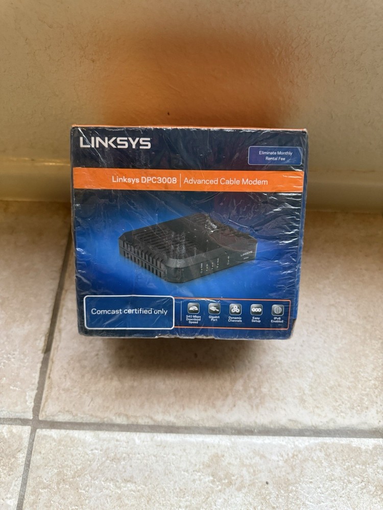 Linksys DPC3008-CC DOCSIS Advanced Cable Modem Comcast 340Mbps - NEW Sealed
