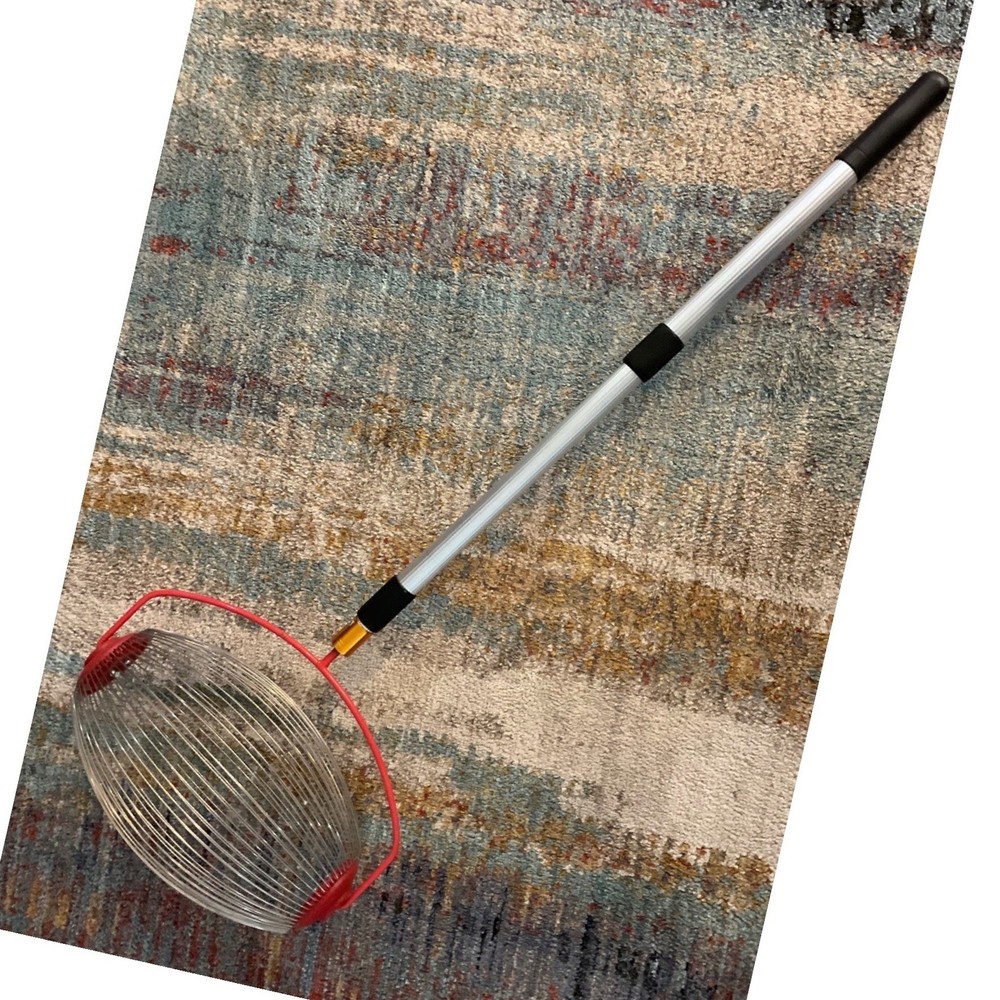 Rolling Nut Gatherer Harvester Tool with Telescopic Handle for Pecans Acorns