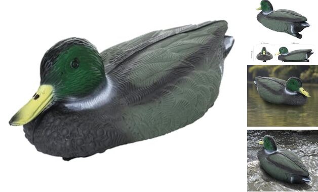 Floatable Mallard Duck Decoy - Realistic & Durable Hunting Decor (1 Pack)