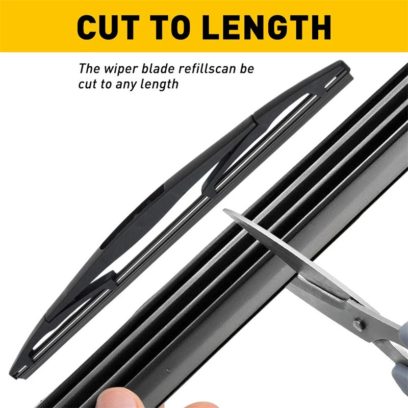 Universal Pack(4) 28inch Car Windshield Wiper Blades Refills Insert Strips Black