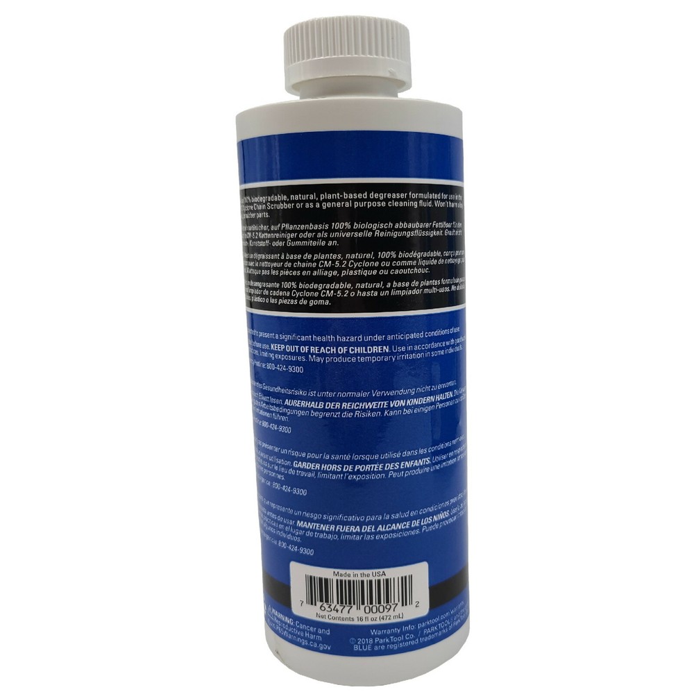 Park Tool CB-4 Bio 16oz Chainbrite Bicycle Chain & Component Cleaning Fluid