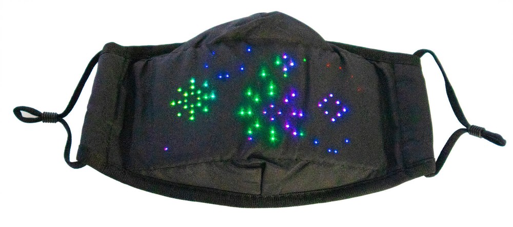 LED Face Mask Bluetooth 7 Color APP Programmable USB Rechargeable Halloween Xmas