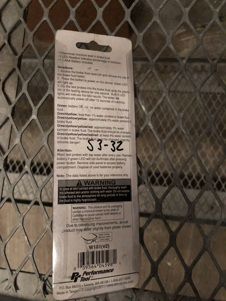 Performance Tool BRAKE FLUID TESTER - W181