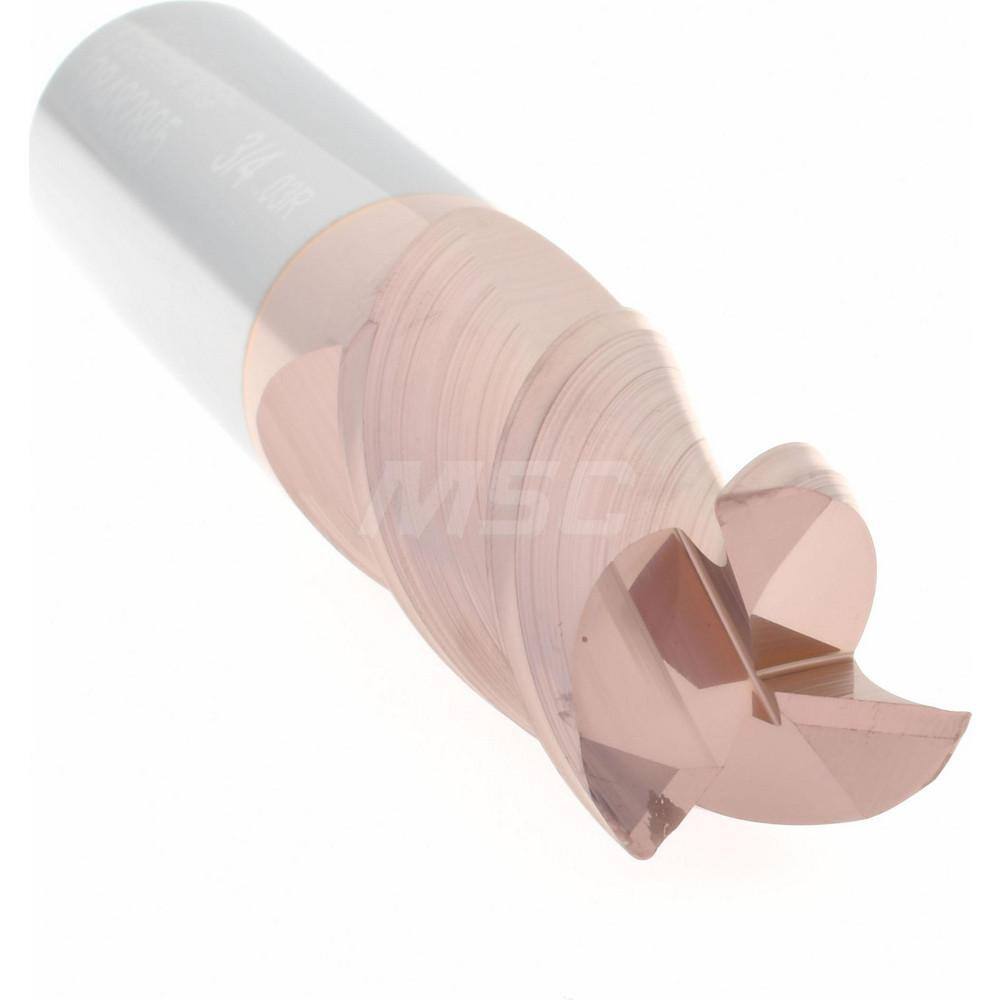 Accupro 3/4" Diam 3 Flute Single End Solid Carbide 0.03" Corner Radius End Mi...