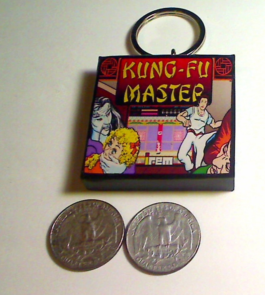 Kung-Fu Master Arcade Coin Door accessory Keychain