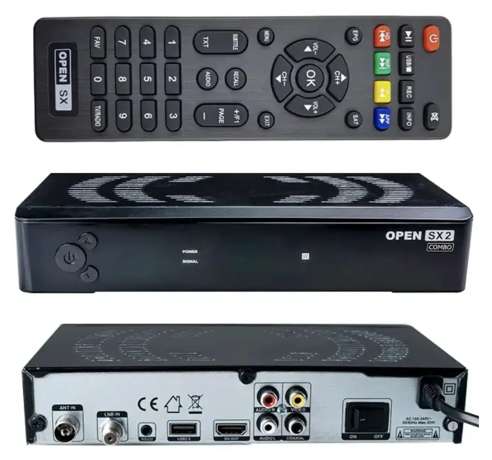 Satellite + Terrestrial Receiver OPEN SX2 Combo (T2 + S2)