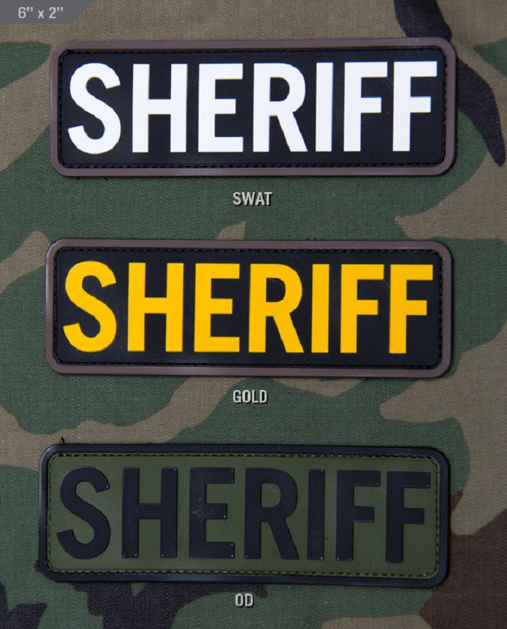 Morale Patch Milspec Monkey MSM SHERIFF in MULTICAM Tan Pattern - 6 " x 2 " PVC