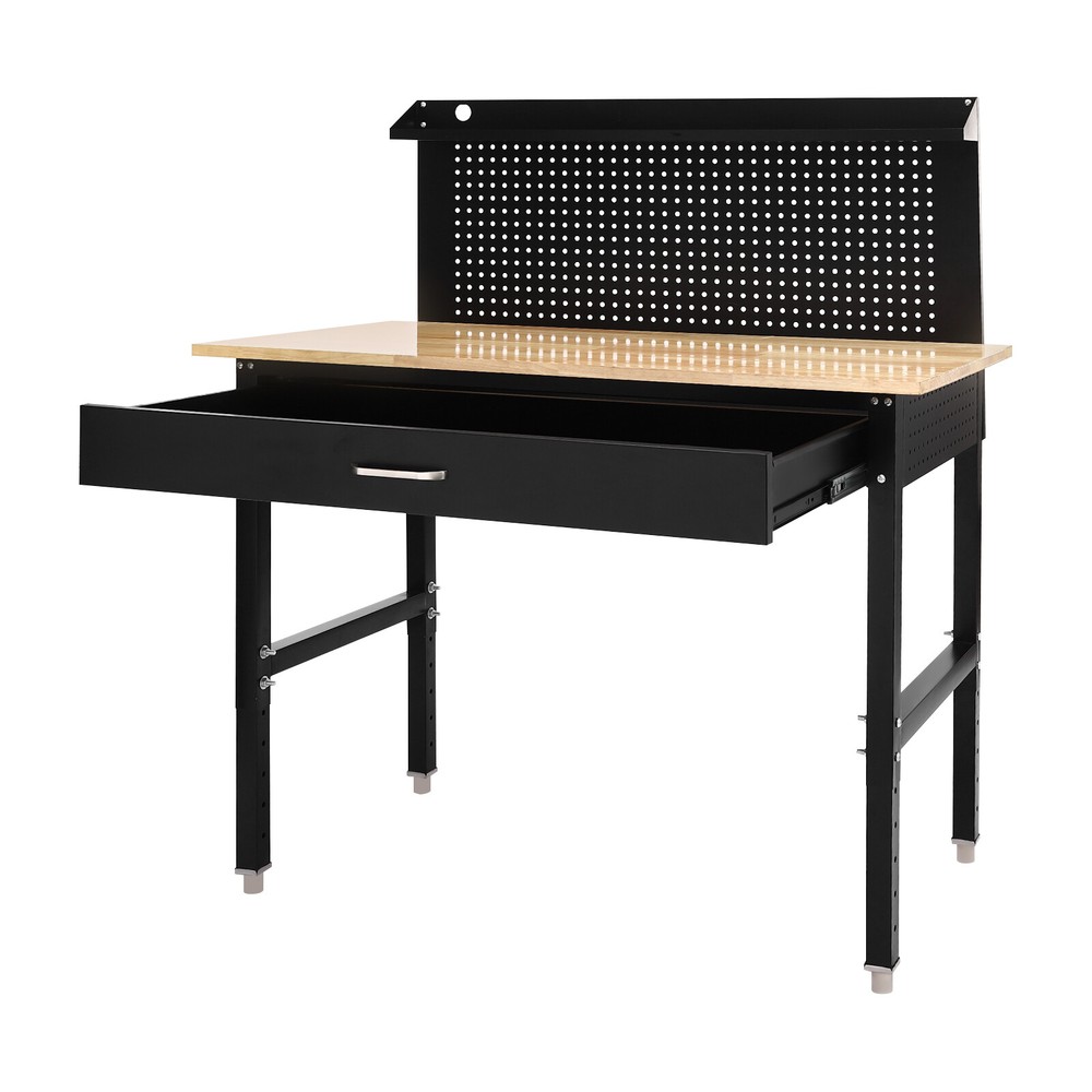 Adjustable Garage Workbench Work Bench for Garage Office Home 48"×24''