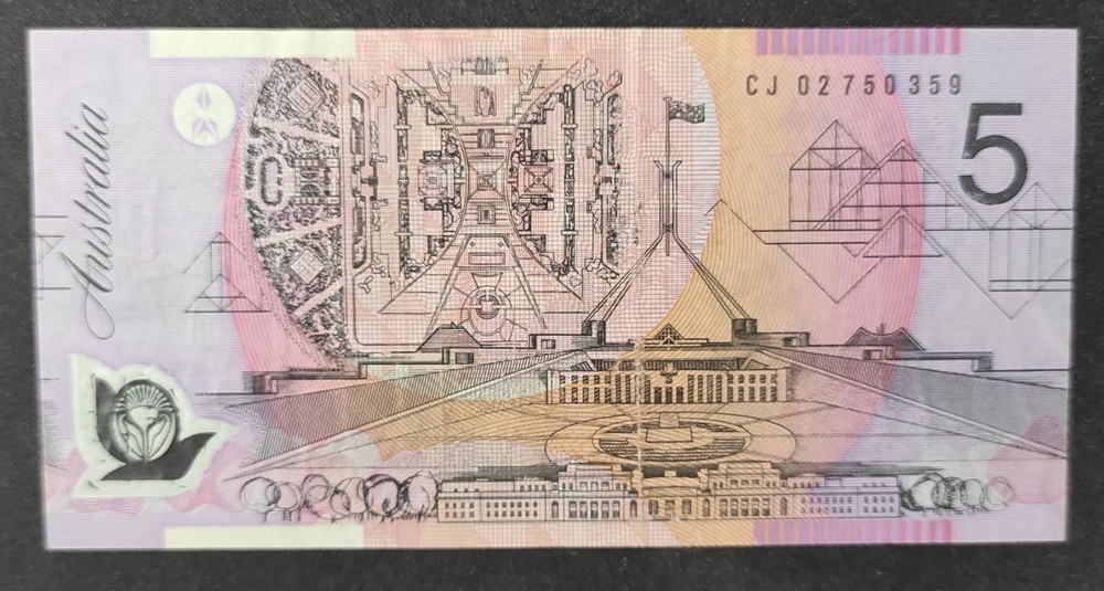 Australia 5 Dollar Bill 2002 Pick-57a Polymer