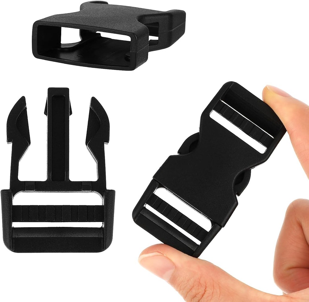 2 Pack 1" Buckle, Plastic Adjustable e-Shaped Buckle Snap Clips Clasps...
