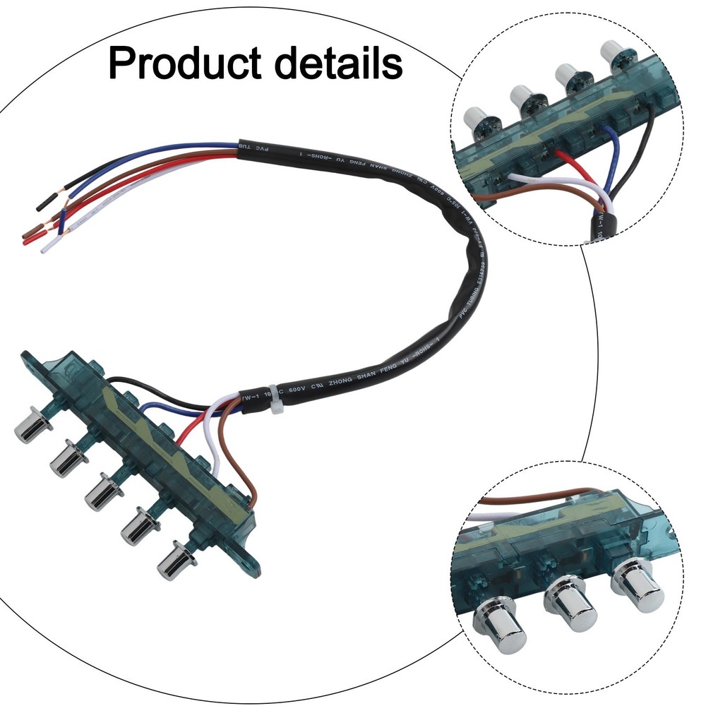 Kitchen Range Hood Switch Button with 5 Functions for Safety and Control