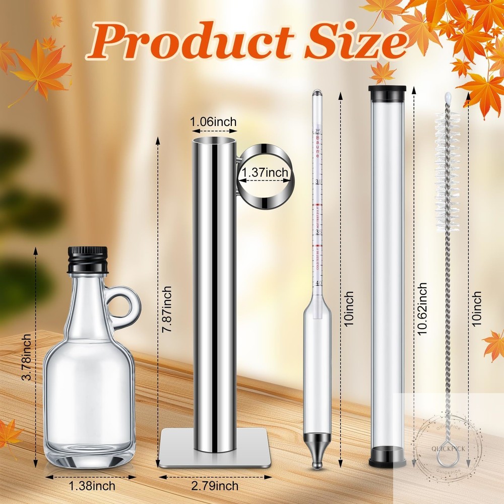 Maple Syrup Hydrometer Test Cup Kit Maple Syrup Density Kit Stainless Steel