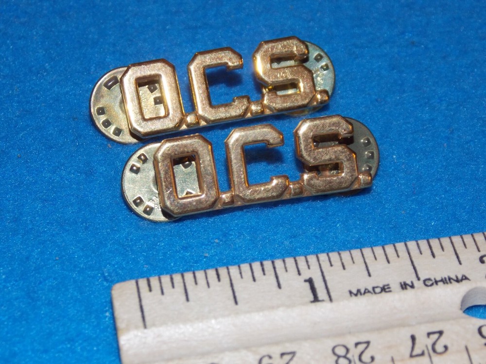 O.C.S. - COLLAR PINS - GOLD TONE 3/8" (one pair)