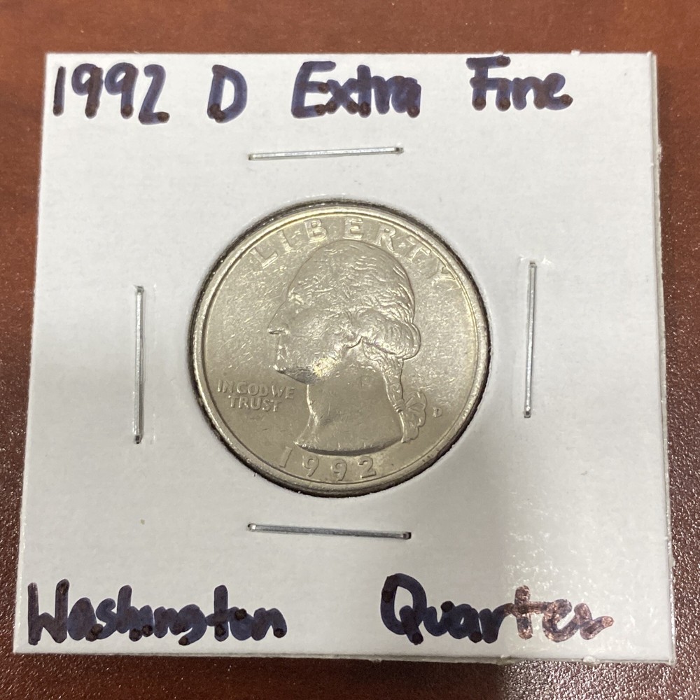 1992 D Washington Extra Fine Condition Quarter