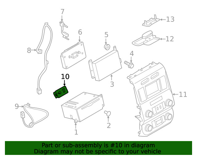 Genuine Ford Infotainment Display Control Module HC3Z-19A387-H