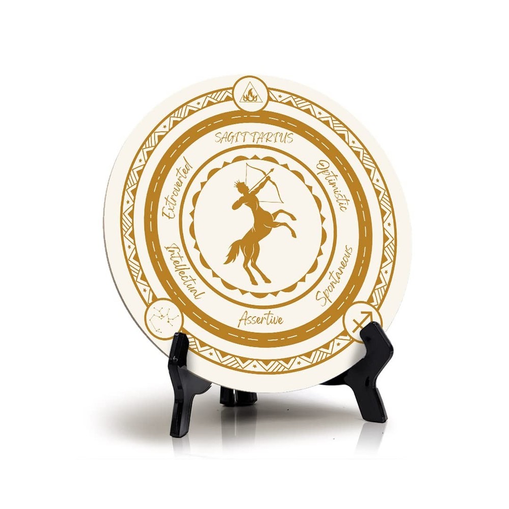 Sagittarius Zodiac Circle Table Sign (5x5")