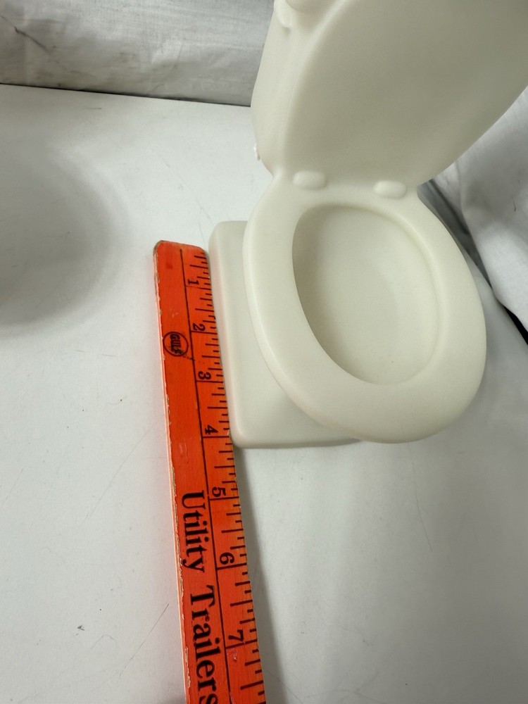 Creepy Co Prototype Battery Powered Light Up Plastic Toilet Miniature