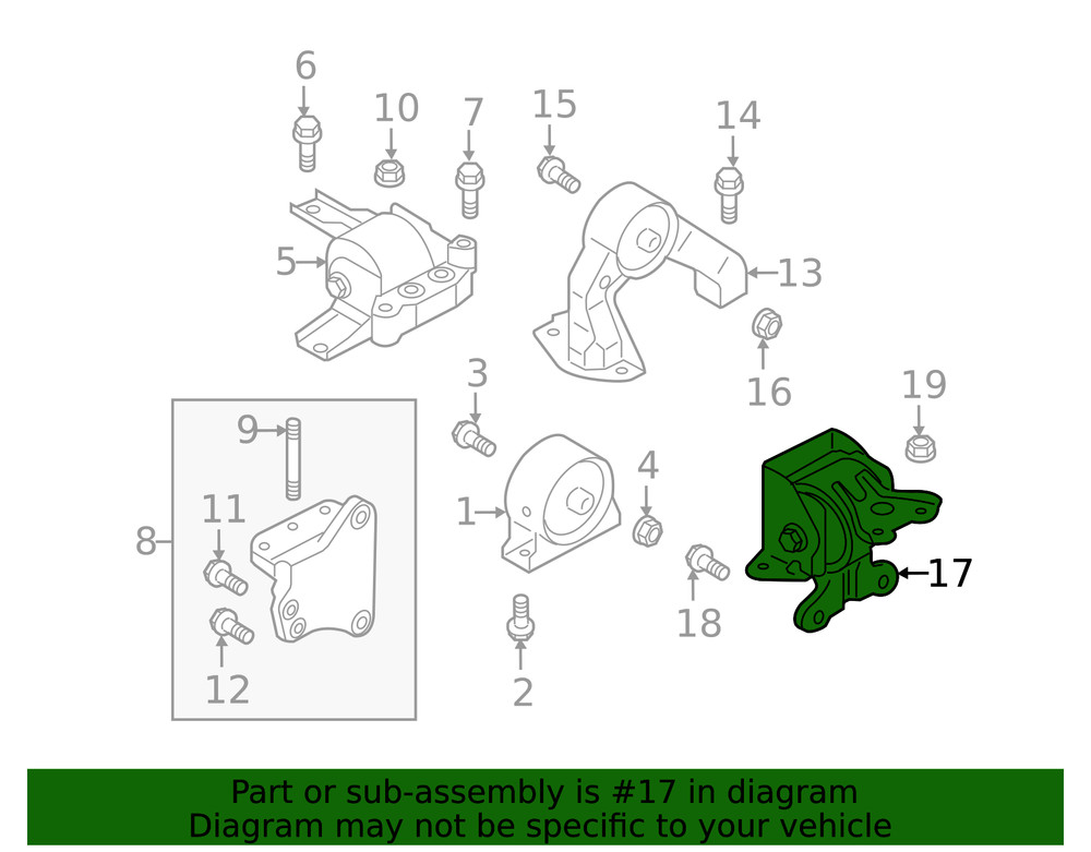 Genuine Mitsubishi Trans Mount MN101574