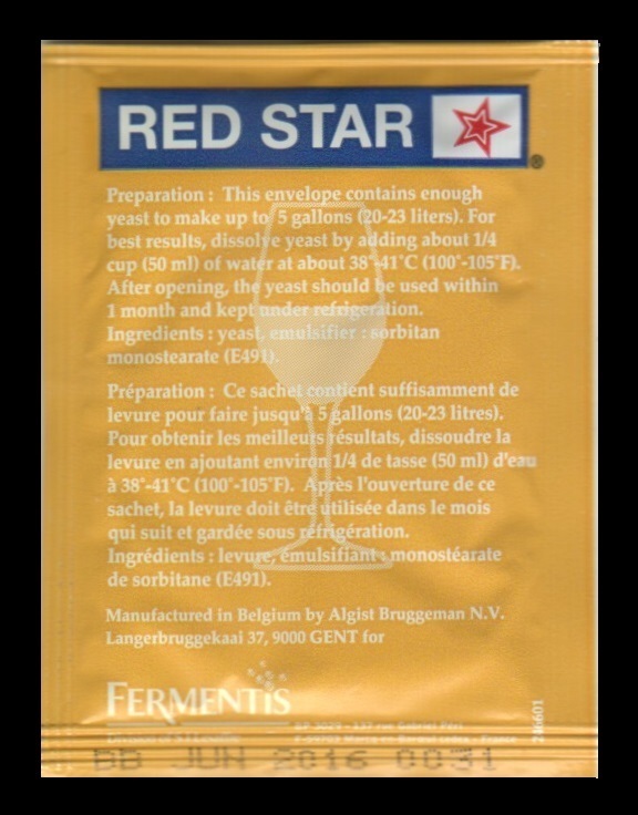 WINE YEAST Red Star Premier Blanc 500g Brick for Soda Cider Champagne Moonshine