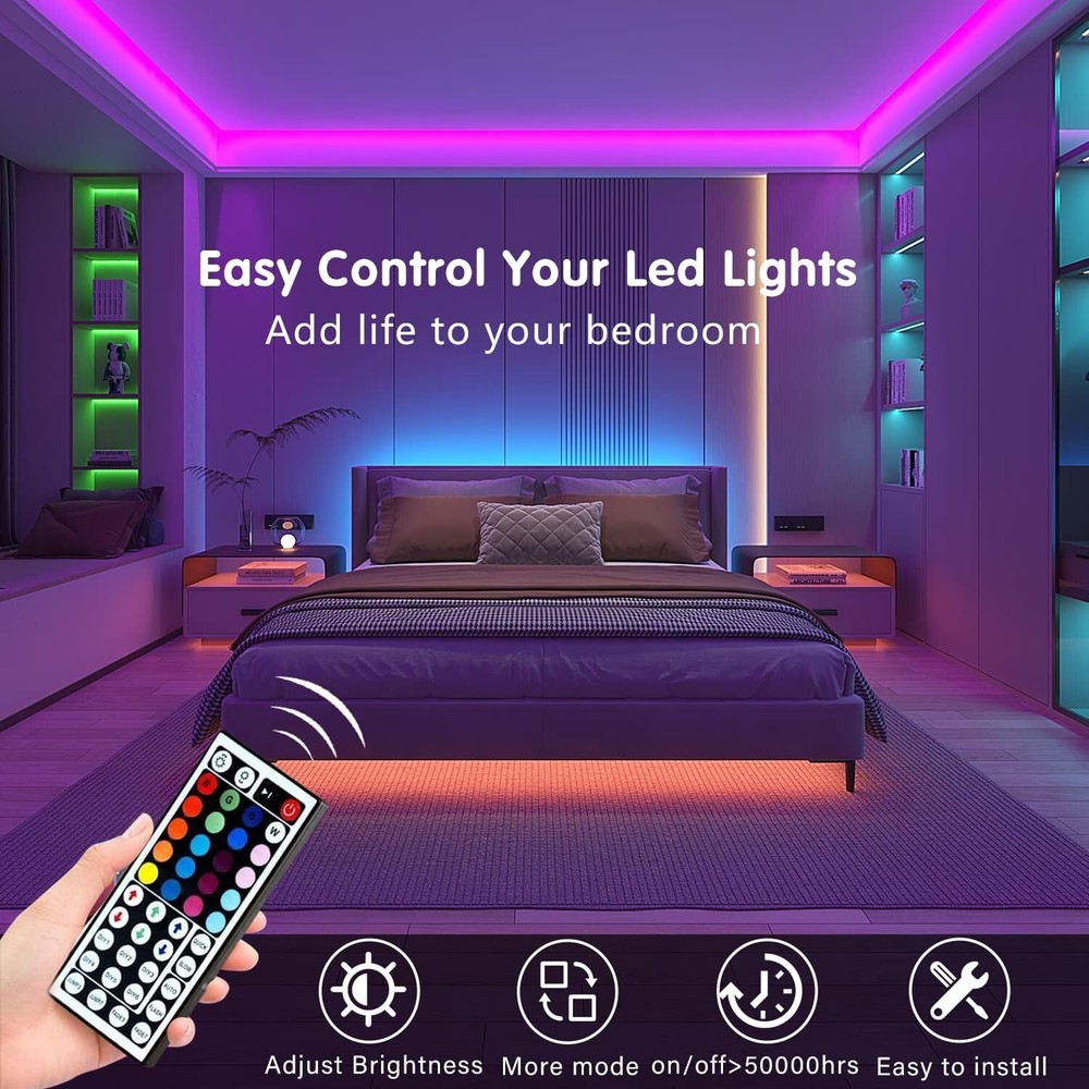 Keepsmile 100ft Led Strip Lights Bluetooth Smart App Control
