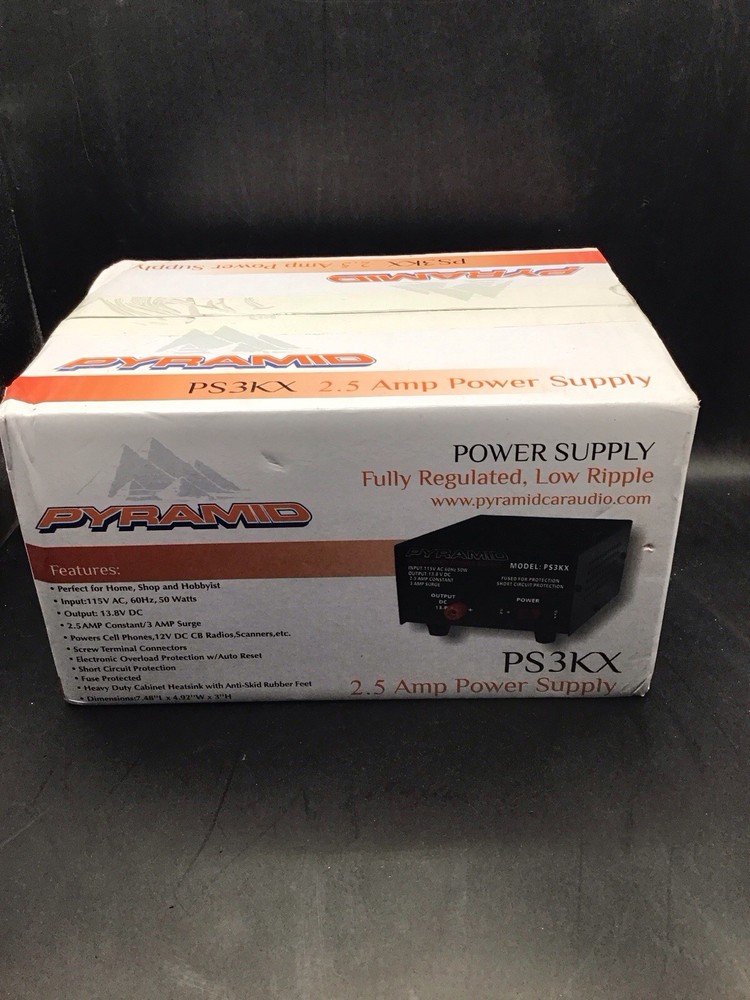 Pyramid 2.5 Amp Power Supply - Black PS3KX