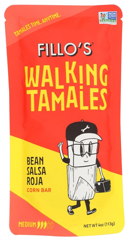 Tamale Wlk Bean Salsa Roja 4 OZ