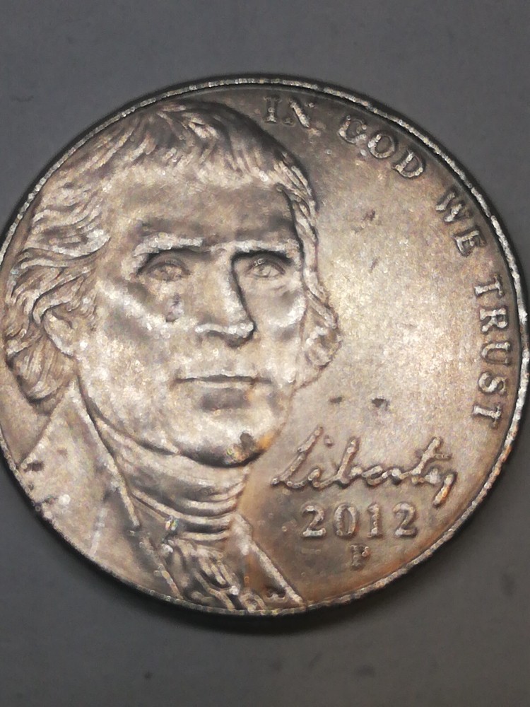 2012 P Jefferson Nickel Five Cent USD Error Coin Multiple Die Chips & Cracks