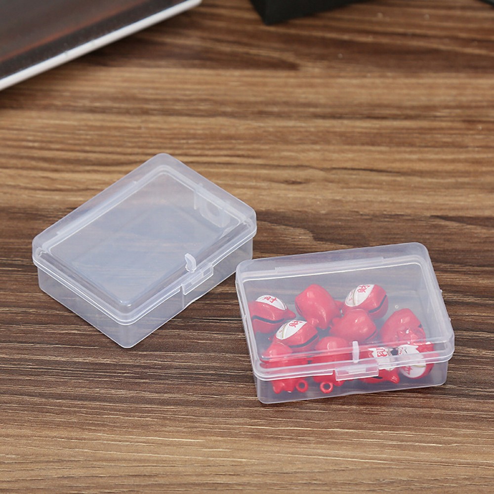 5 Pcs Clear Plastic Box Jewelry Display Case Beads Storage Container 2.6"