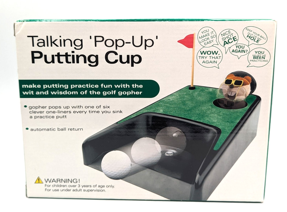 Indoor Golf! Talking Pop-up Putting Cup by Perfect Solutions- New