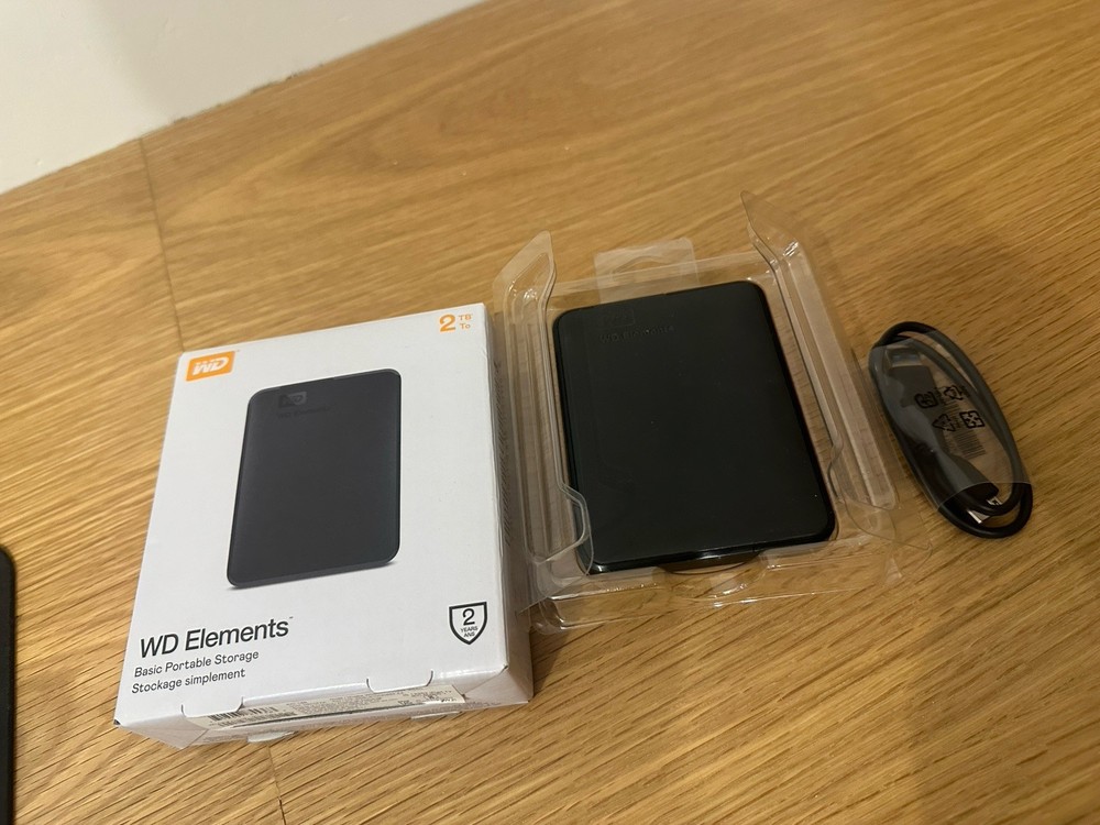 WD 2TB Elements Portable HDD, External Hard Drive, USB 3.0 for PC & Mac