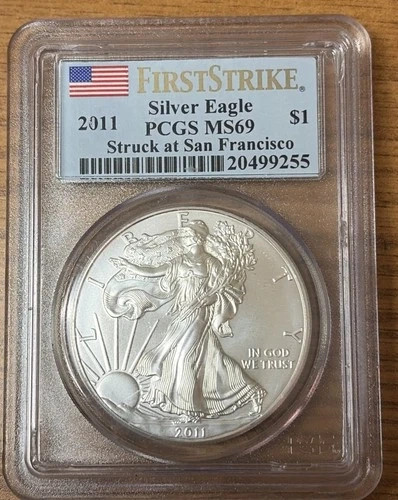 2011 Bullion Silver Eagles PCGS MS-69 Silver Eagle First Strike