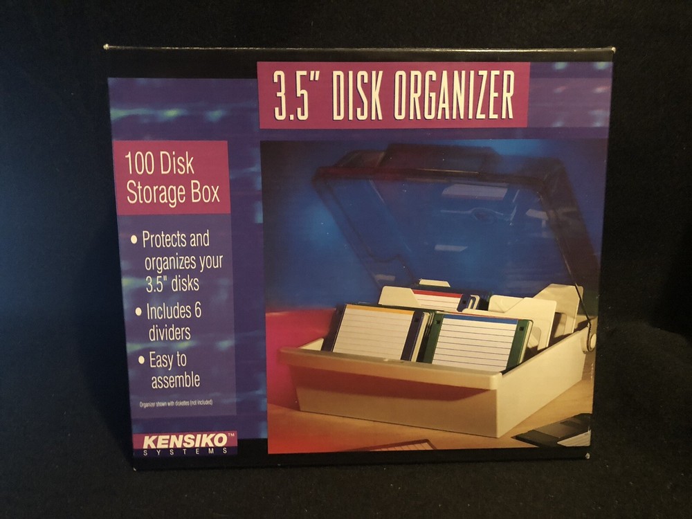 3.5” Disk Storage Organizer Kensiko Systems 100 Capacity New