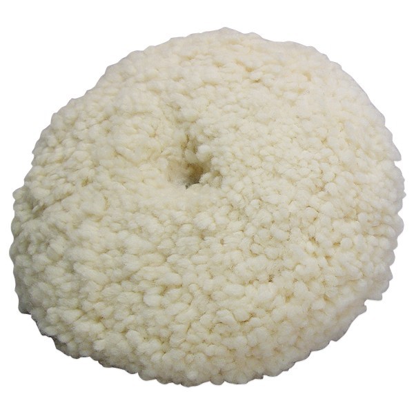 TP Tools 7-1/2" Dia White Wool Twisted Compound/Buff Pad, USA #SM-57-375