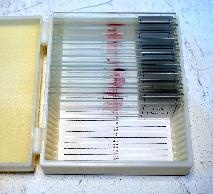 Prepared Microscope 17 Slide Set- Forensic Slide Set - New!