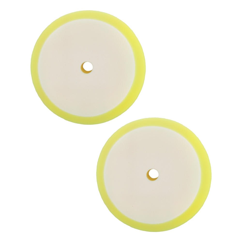 2 Pack 4 Inch Medium Foam Polishing Pads for 3" Backing Plate Buffer Tool