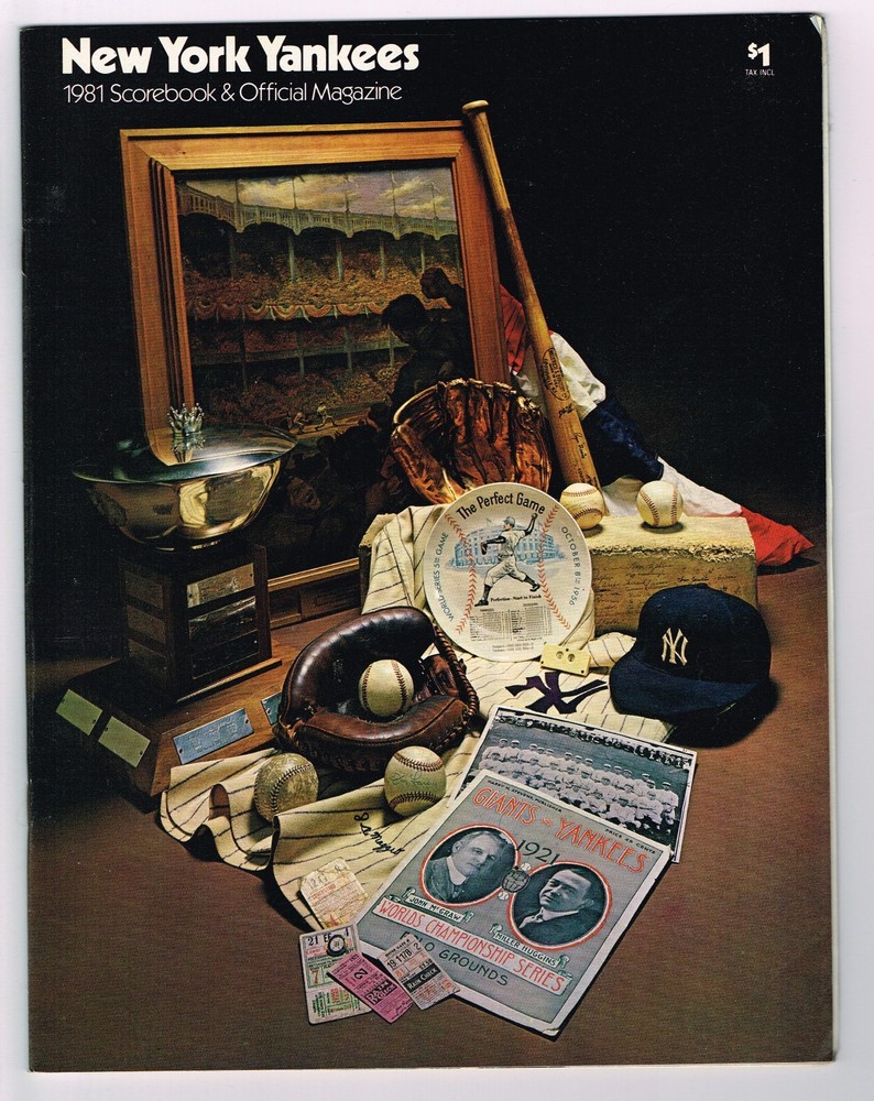 1981 New York Yankees Home vs Orioles MLB Baseball PROGRAM