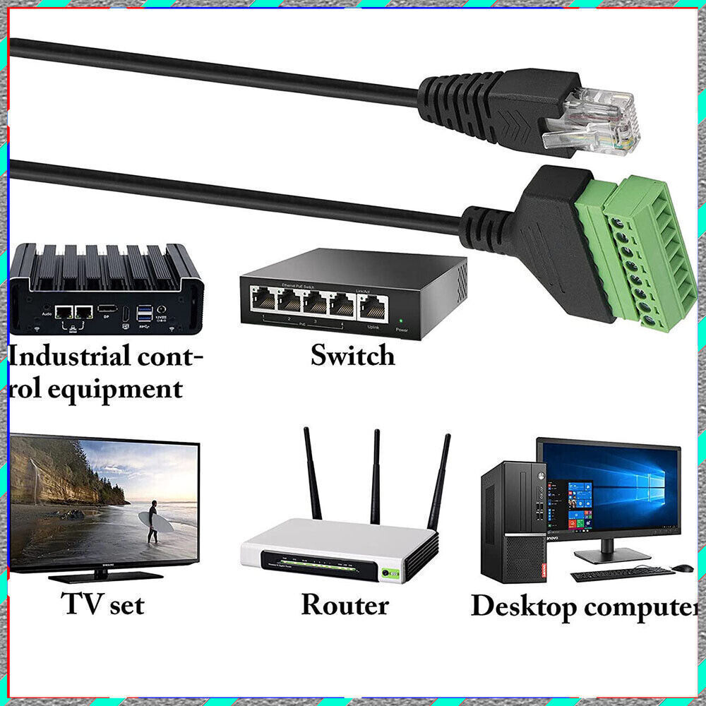 Solderless belt screws can be fixed terminal RJ45 network cable extension cable