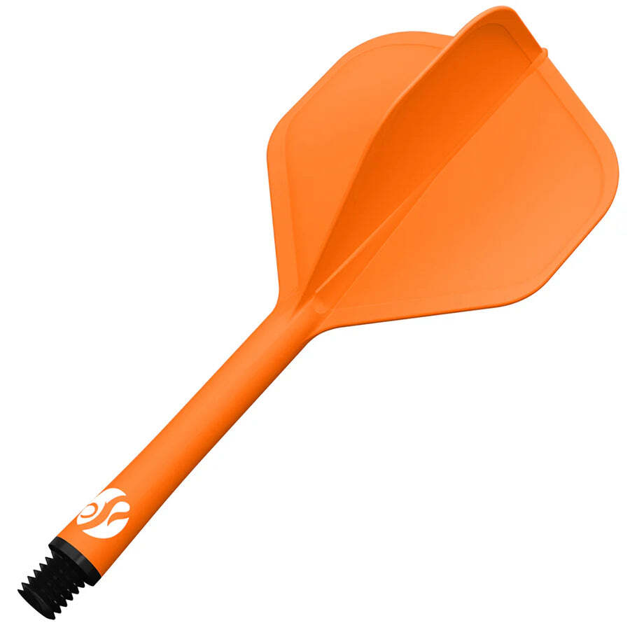 Shot Flight Deck One Piece Dart Flight and Shaft System Orange Medium