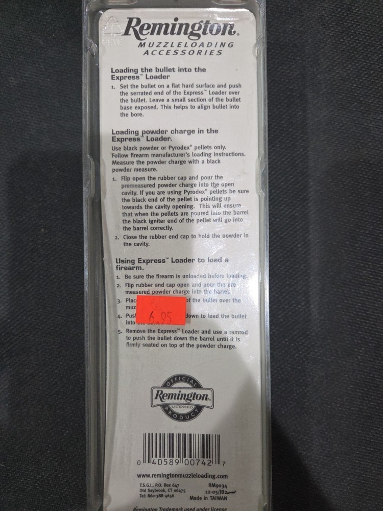 Remington Express Charge & Load Muzzleloader Accessories