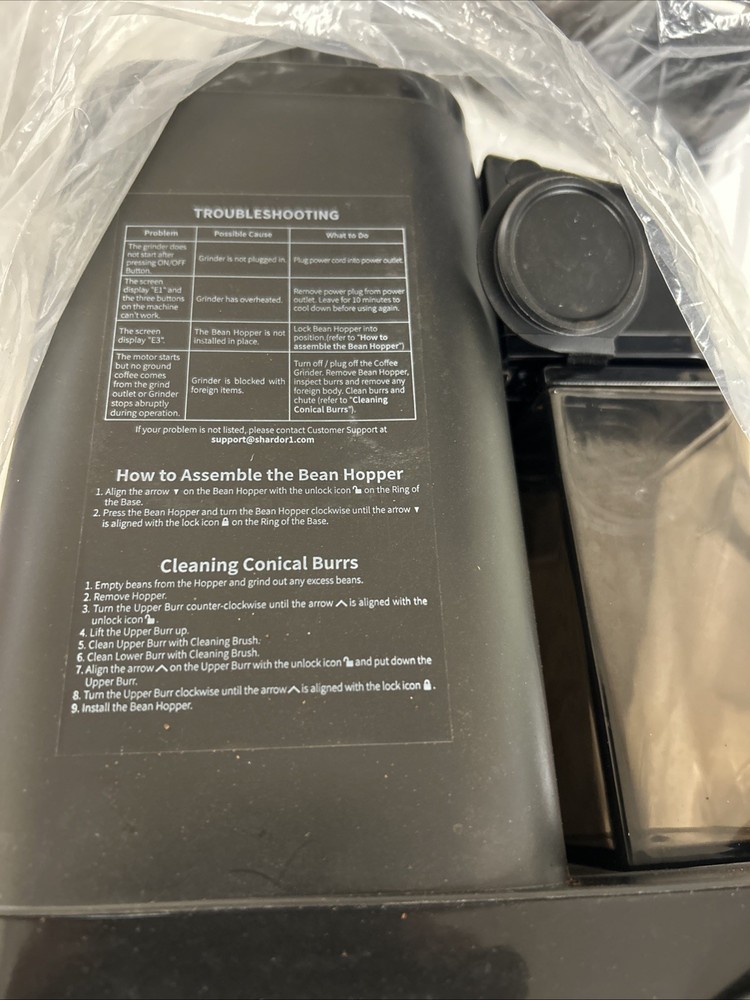 Anti-static conical burr COFFE MAKER CG203A 48 Settings Electronic Timer