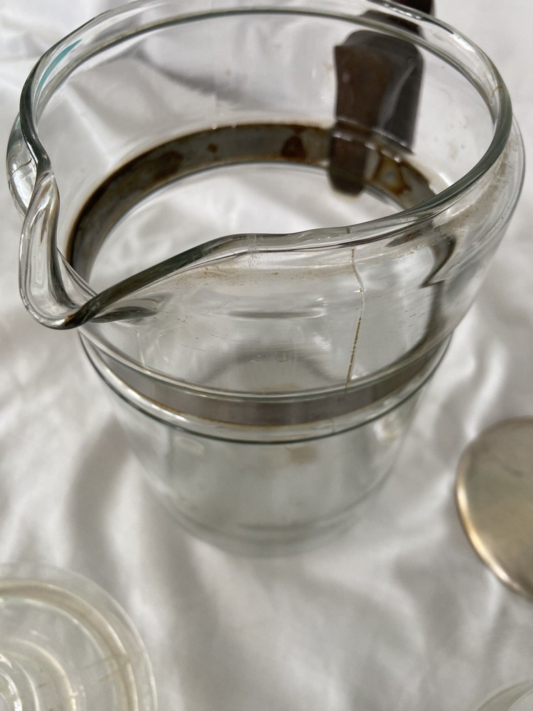 Vintage Pyrex Flame Ware Complete Stove Top Percolator With Bakelite Handle