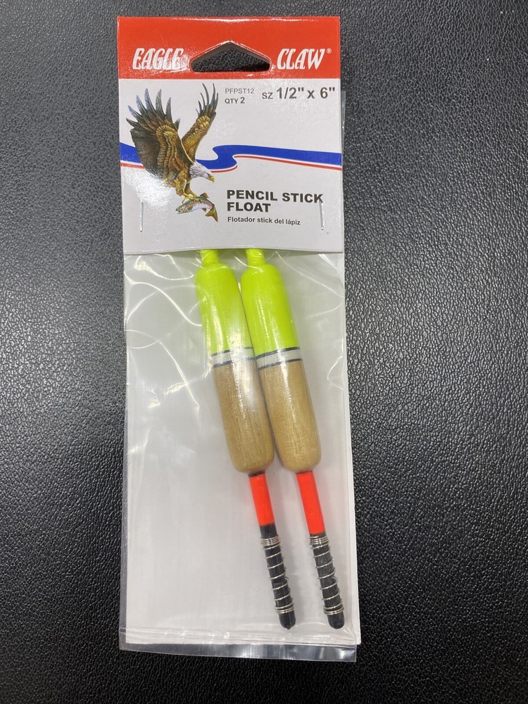 Eagle Claw EC586W Balsa Float 1/2" Pencil Stick/Spring 2 Per Pack