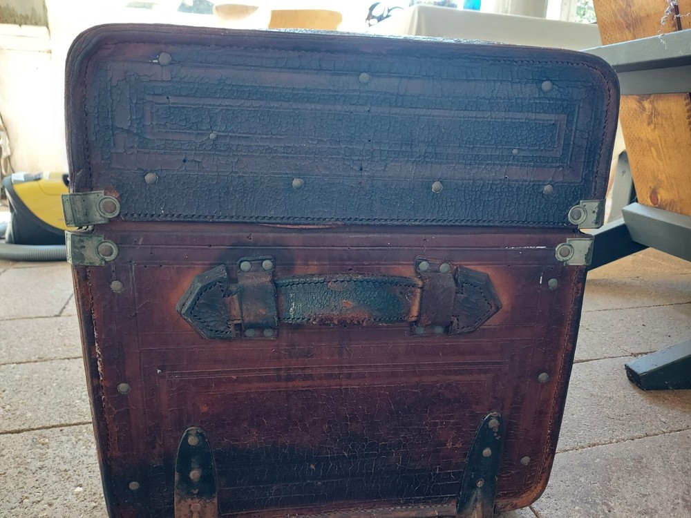 George Burroughs & Sons Antique Leather Trunk