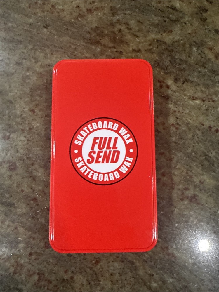 Nelk Boys June Drop Full Send Skateboard Wax with Solid Red Stashbox Tin Case