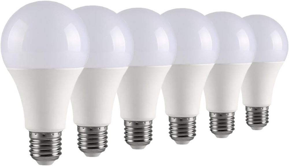 6-Pack 3 Way Bulb 50 100 150W Replacement LED Light Bulbs, Daylight 5000K, Three