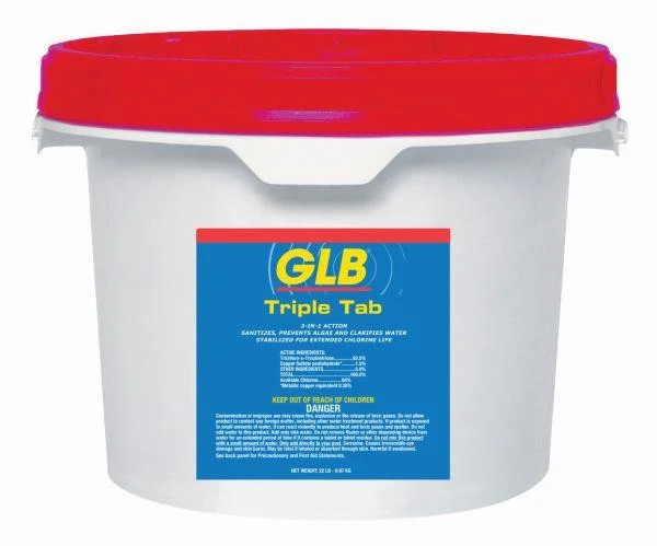 GLB Triple Tab Chlorinating Tablets - 22.5 lbs