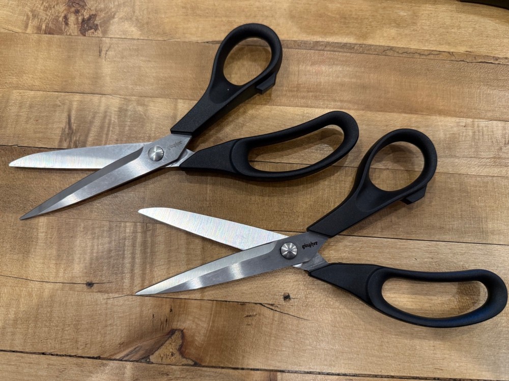 SET OF 2–GINGHER SCISSORS—8”